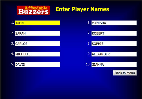 Affordable Buzzers Easy Quiz Enter Player Names